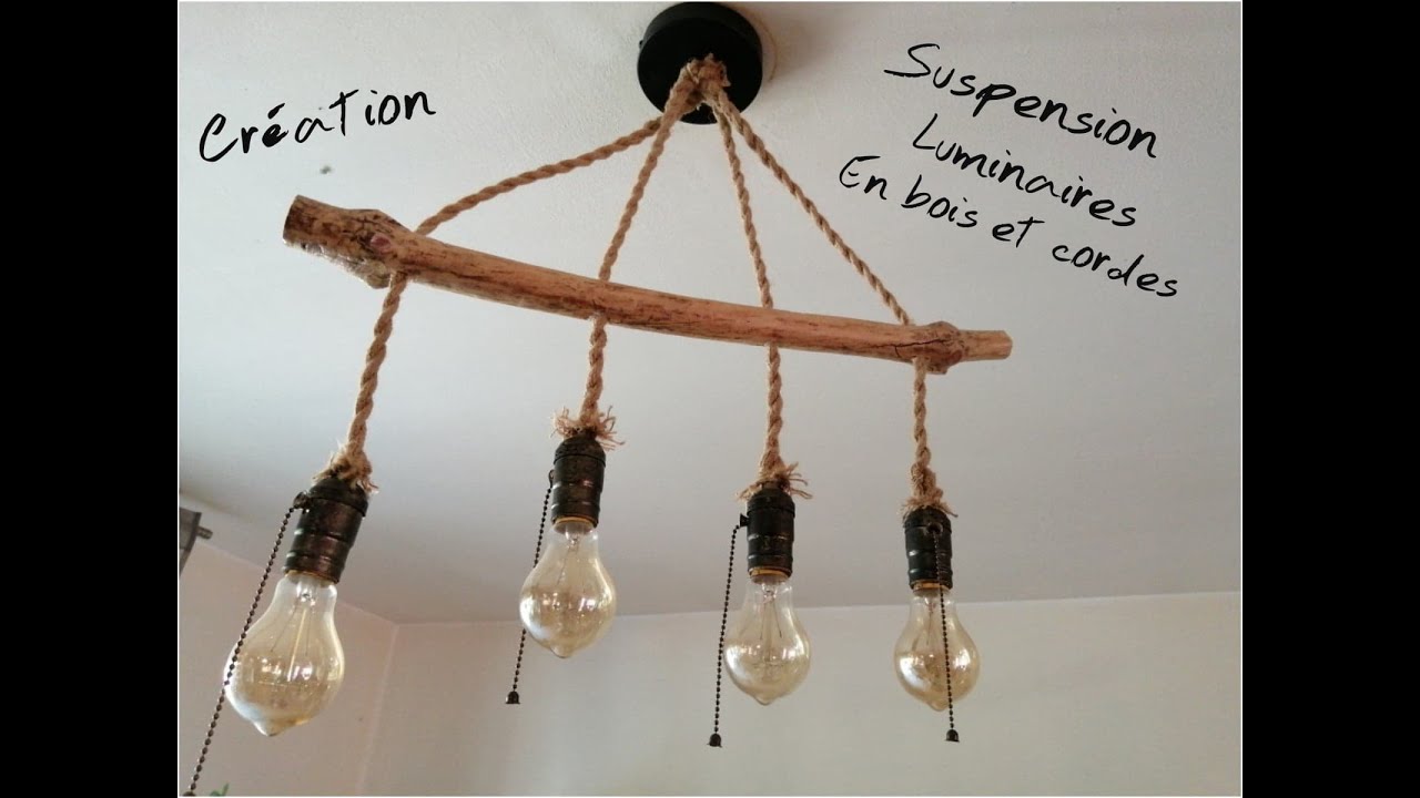Suspension luminaire : comment fabriquer une lampe avec du fil ? - Marie  Claire