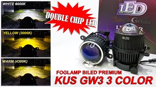 Review Foglamp Biled Premium KUS GW3 3 Color 60/70W