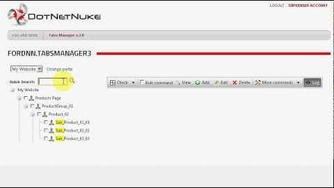 Pages Admin - Tabs Manager v.3.0 - Quick Search