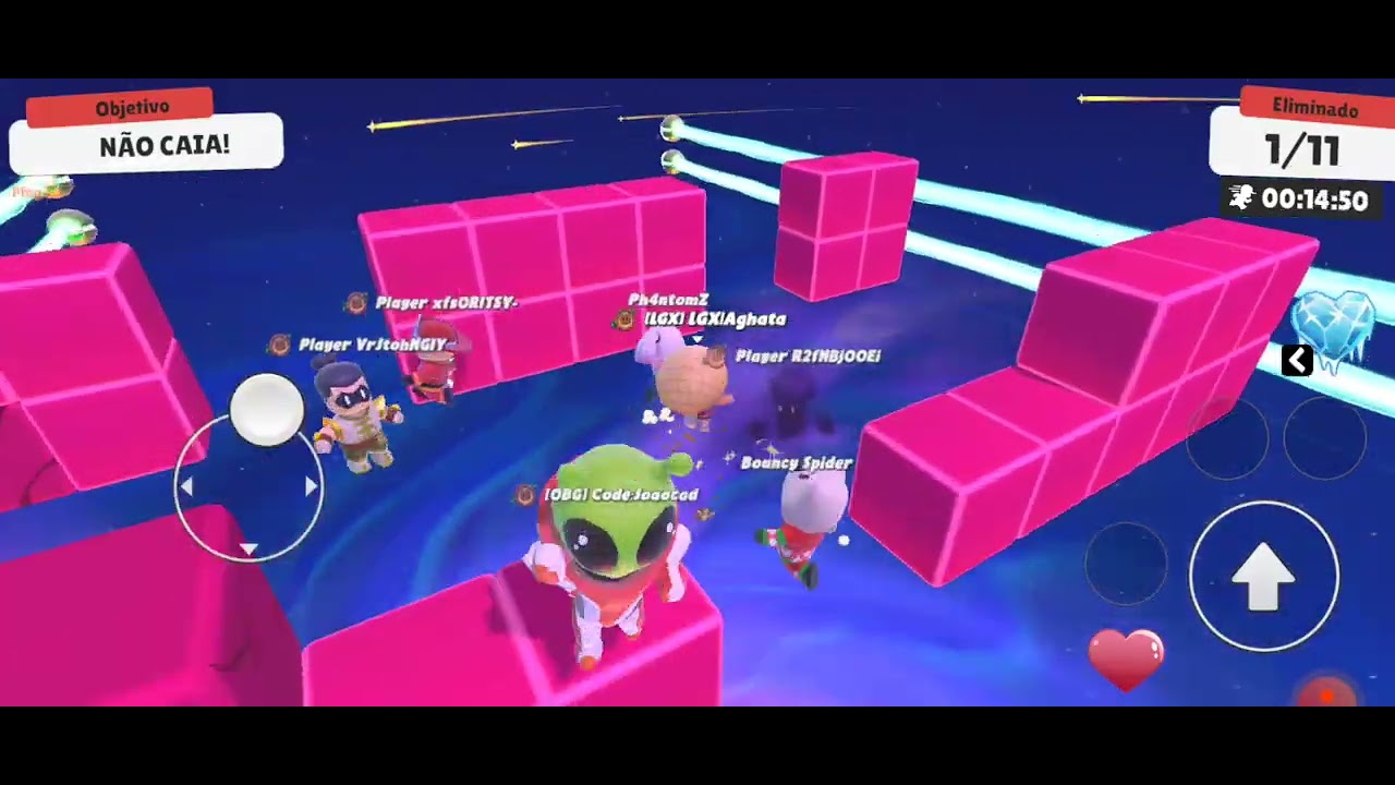 Jogando stumble guys sem da deshy