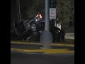 Truck ends up on car during fatal crash