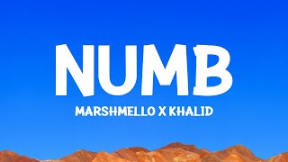 @marshmello , @khalid - Numb (DJ YUKI Remix) Lyrics