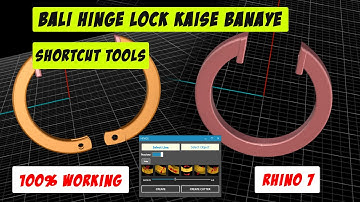 HINGE IN RHINO 3D I  RHINO TIPS N TRICKS I Huggie Earrings Hinge Catch | Bali Hinge Lock !!