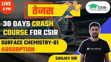 [Adsorption] - Surface Chemistry-01 for 🎯 CSIR UGC NET 2021 | by Sanjay Sir