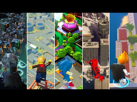 Jumping From the Highest Points in LEGO Videogames (Comparison)