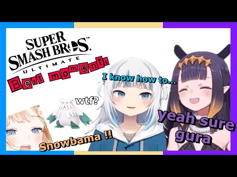 【Hololive EN】 Amelia, Gura and Ina smash together !!! (Best moments)