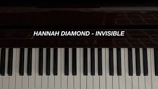 Hannah Diamond - Invisible (Piano Cover) [Sheet Music]