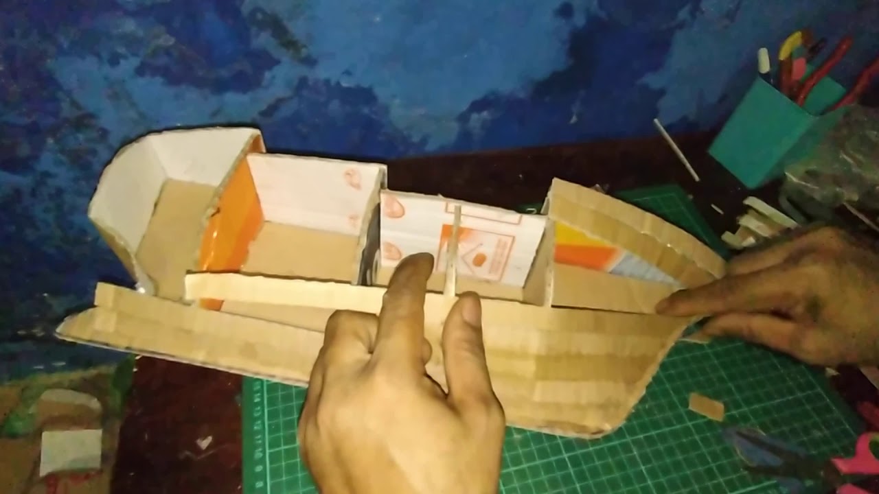 Cara membuat miniatur kapal  layar dari  kardus  part 3 YouTube