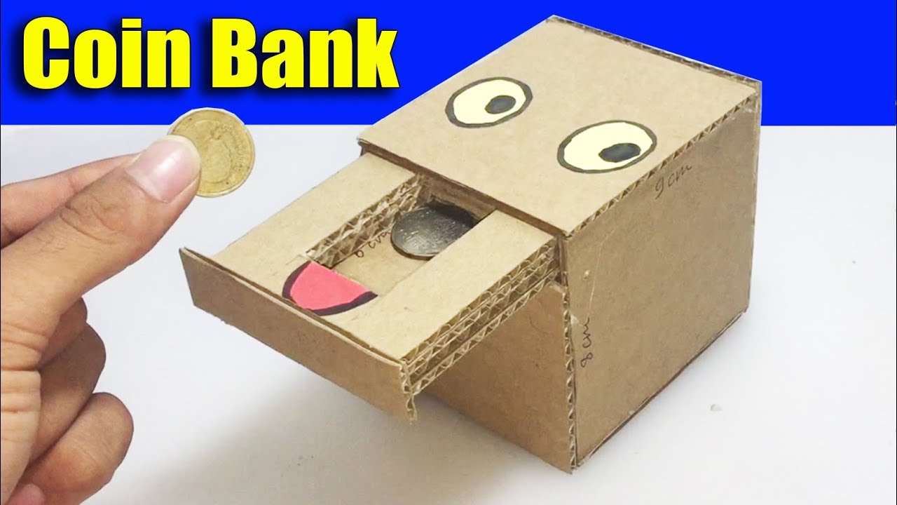 How to Make Coin Bank Box and Spinner for Kids DIY at Home YouTube