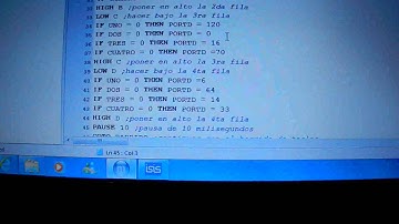 Teclado Hexadecimal Presentado en Display
