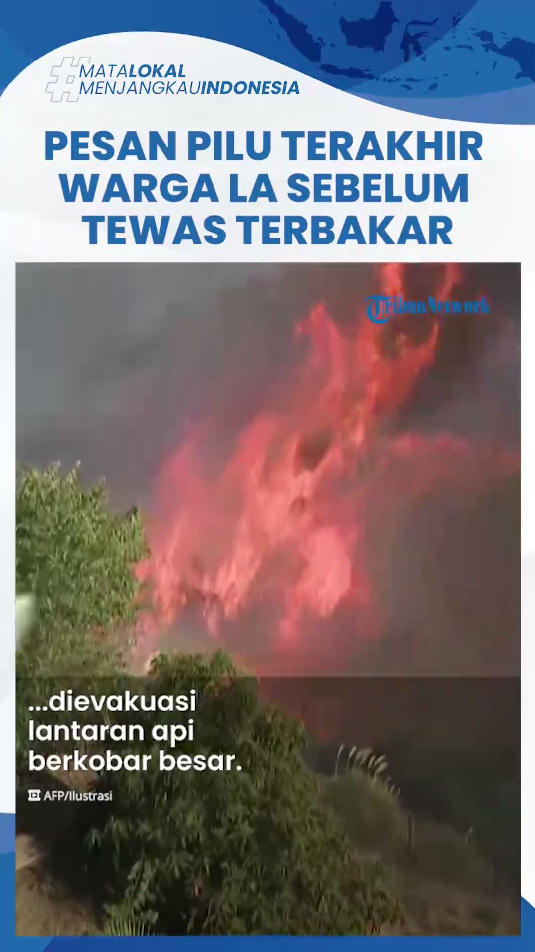 Pilu! Detik-detik Pria Tewas Terbakar di LA, Sempat Beri Pesan: Ibu Pergi Saja, Aku Tetap di Sini