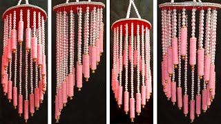 NEW IDEAS | WALL HANGING | JHUMAR BANANE KA TARIKA | DIY PEARL DESIGN | EASY HOME DECOR | DECORATION