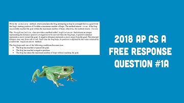 2018 AP Computer Science A FRQ #1A