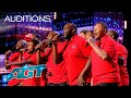 NFL Players Team up to Audition | Players Choir Sings "Lean on Me" | AGT 2022