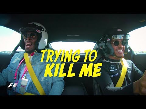 Lewis Hamilton vs. Usain Bolt – Crazy AMG Onboard Action in Austin!