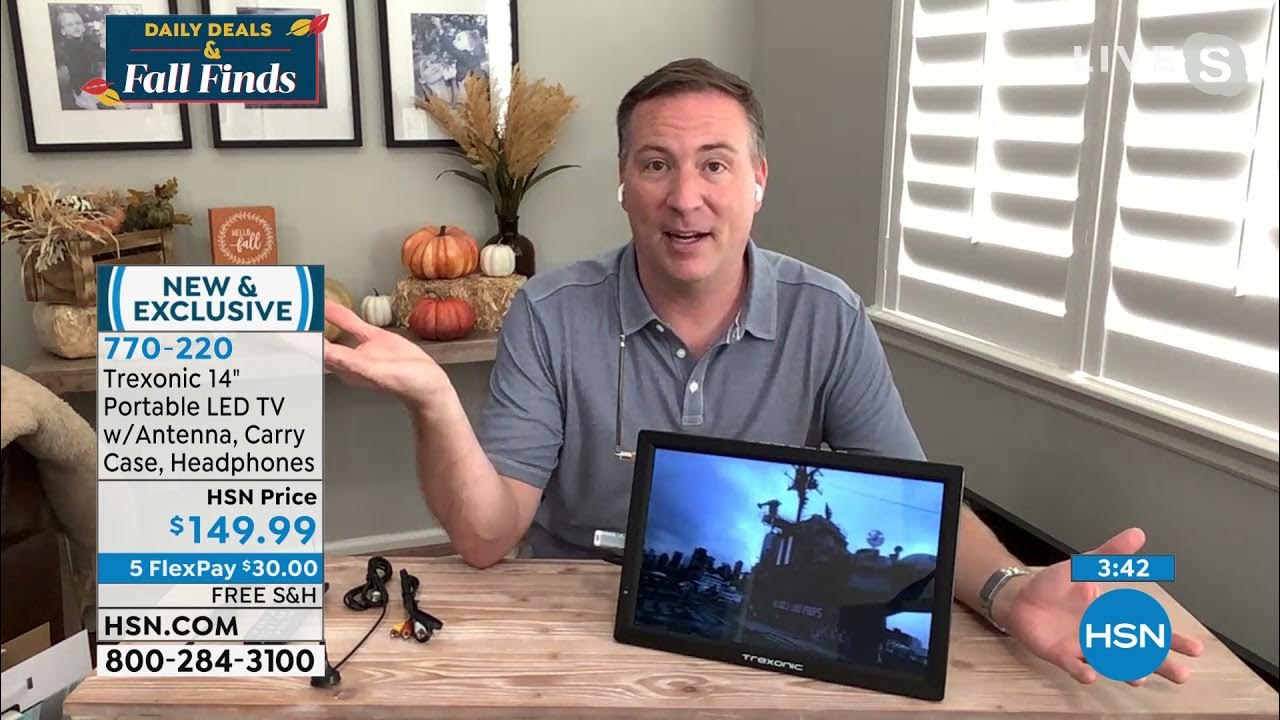 Trexonic 14" Portable LED TV with Antenna, Carry Case an... - YouTube