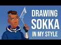 How i drew sokka from avatar the last airbender in my style