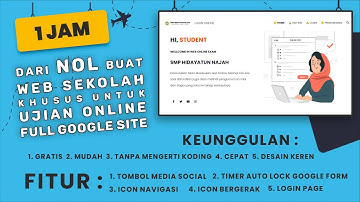DARI NOL ! membuat WEB SEKOLAH untuk UJIAN ONLINE, TES MASUK SEKOLAH PPDB, REMIDI DENGAN GOOGLE SITE