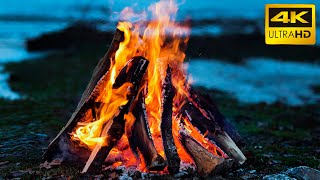 🔥 10 Hours of Crackling Campfire in the Wilderness 🔥 The Best Burning Fireplace Sounds (Ultra HD) 4K