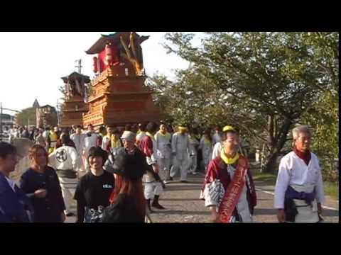 西条祭り2014　伊曾乃祭礼　巡行　加茂川土手