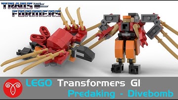 Lego Transformers MOC G1 Divebomb Predaking/Predacons  Mini Eagle Mecha
