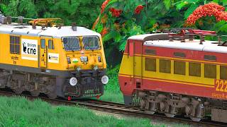 TRAIN LOCO CHANGE WAP7 LHB to WAP4 LHB | BUMPY RAILROAD | Train Simulator | Railwork | NTG GAMING screenshot 2