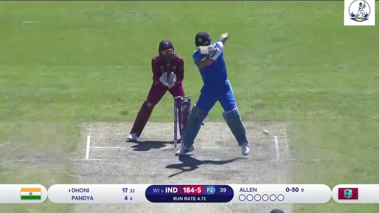 MS Dhoni awesome match knock of 56(61) vs West Indies in 2019.