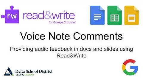 Read&Write - Adding Voice Note Comment