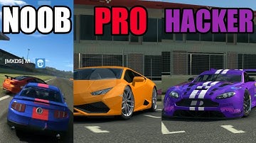 NOOB vs PRO vs HACKER in Real Racing