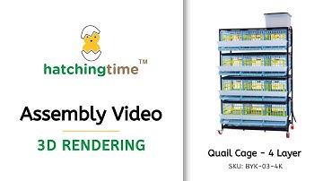 Assembly Guide (3D): Quail Cage - 4 Layer | Hatching Time, Cimuka