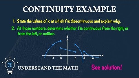 Example Problem: Discontinuities and One-Sided Continuity | Calculus 1