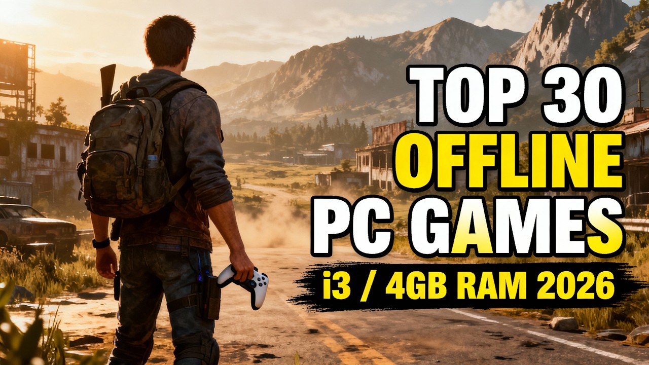 Top 30 Best Offline Low Spec PC Games for i3 & 4GB RAM (2026) | No Internet Needed