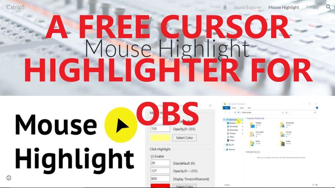 mouse click highlighter