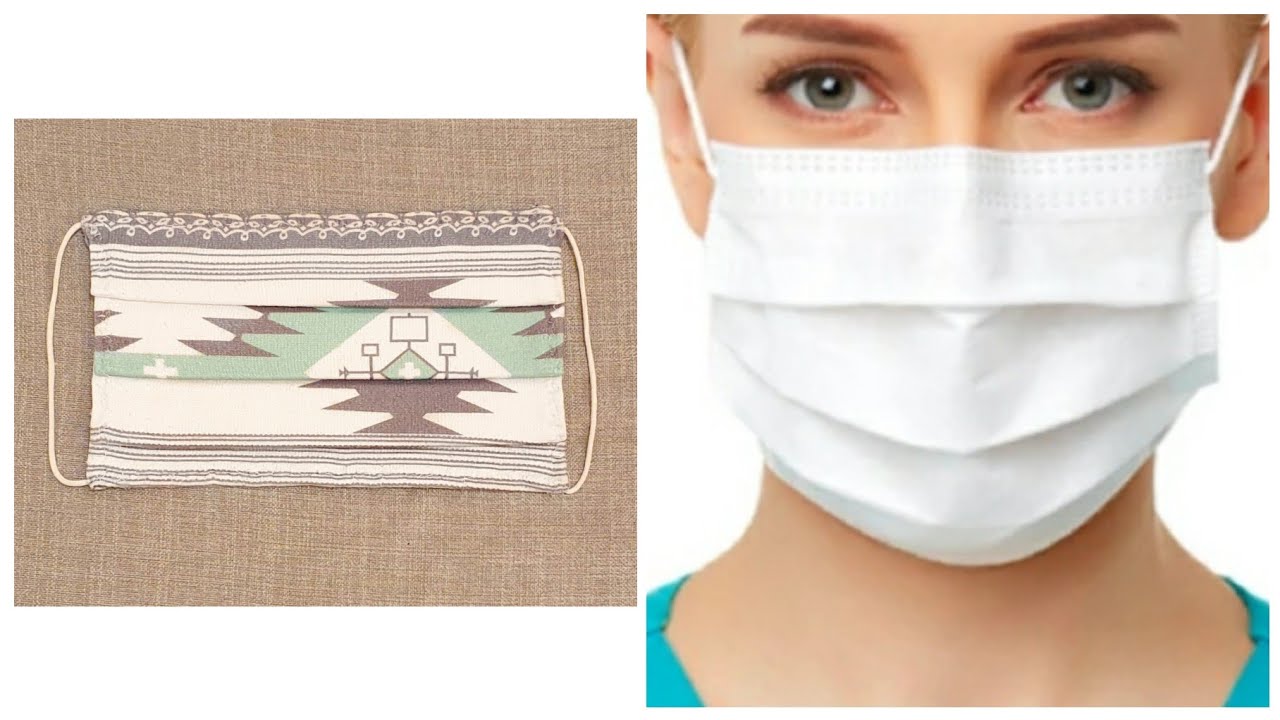 How to make face mask with fabric ( two layer) | DIY - YouTube