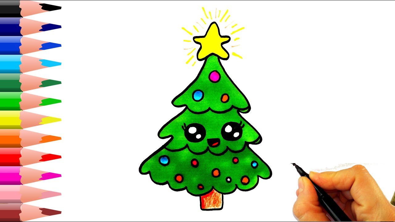Noel Ağacı Nasıl Çizilir? 🎄 How To Draw a Christmas Tree - Yılbaşı ...