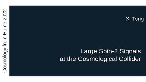 Xi Tong | Large Spin-2 Signals at the Cosmological Collider