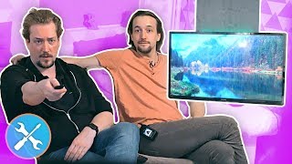 On fait DISPARAITRE notre TV !!! DIY Support TV Plafond