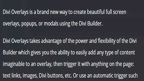 Divi Overlays  Create Overlays, Popups, or Modals with the Divi Builder v2 8 9 9