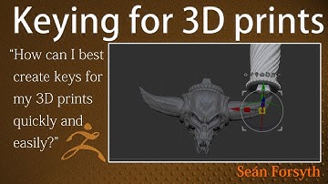 How to create keys for 3D printed parts in ZBrush quickly and easily.