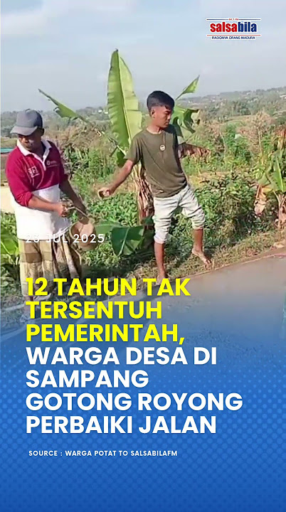 12 Tahun Tak Tersentuh Pemerintah, Warga Desa di Sampang Gotong Royong Perbaiki Jalan