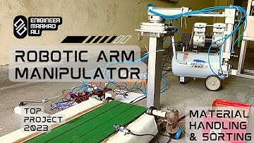 MATERIAL HANDLING PNEUMATIC ROBOTIC ARM DIY Engineering Project Proximity Sensor Automation