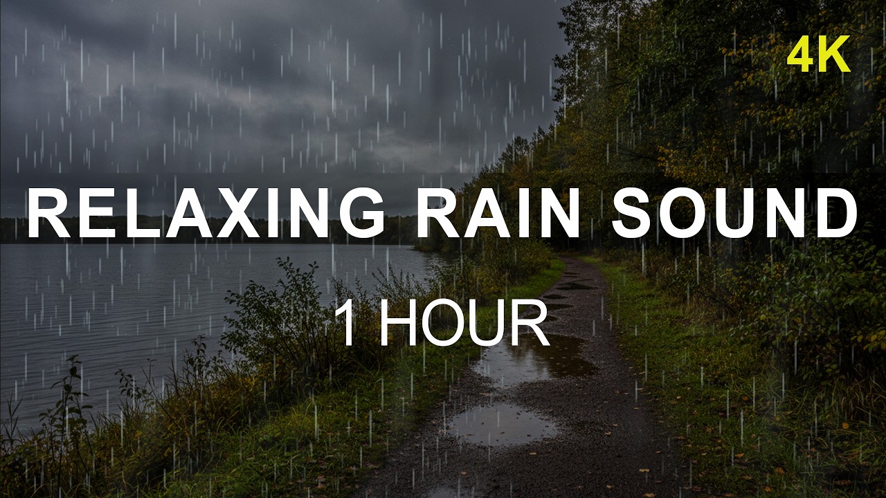 ⛈️ Steady Rain along the River | Drift Into Sleep Fast | 1 Hour