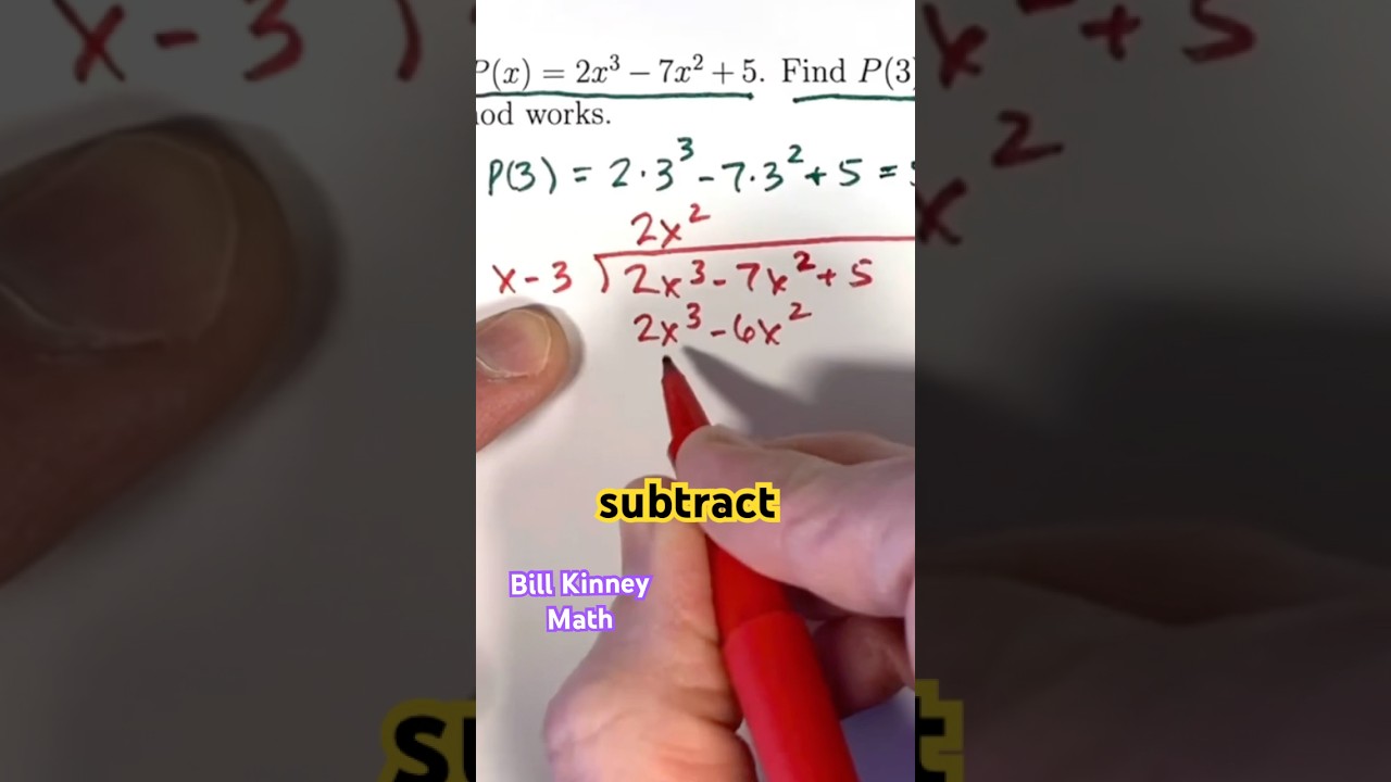 FIRST STEP of Polynomial LONG DIVISION