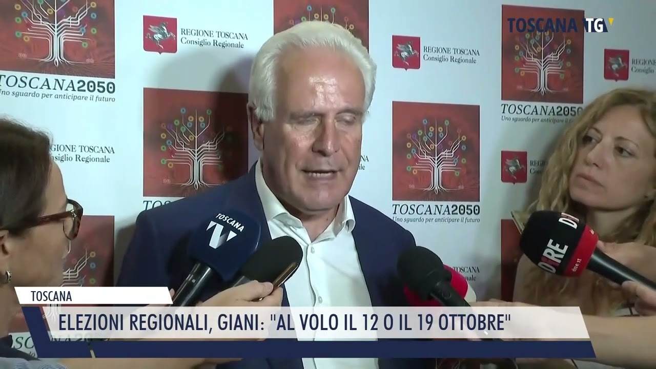 2025-06-27 TOSCANA - ELEZIONI REGIONALI, GIANI,  AL VOLO IL 12 O IL 19 OTTOBRE