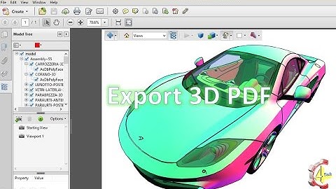 ProgeCAD | Xuất bản vẽ CAD 3D để mở trên phần mềm PDF (Export PDF 3D) - Acrobat PDF 3D