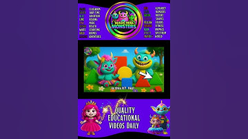 Interactive Shapes & Colors | Part 4 | Colors & Shapes Search Adventure | Magic Mini Monsters