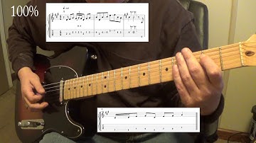 Guitar Lesson - Country Guitar Lick In A -Tab and Backingtrack