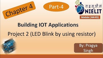 #4 #iot #chapter 4 #olevel | practical 2 |  led blinking (using resistor) on tinkercad simulator)