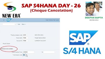 SAP S4HANA Day 26 By Deepak Gupta (Cheque Cancelation)
