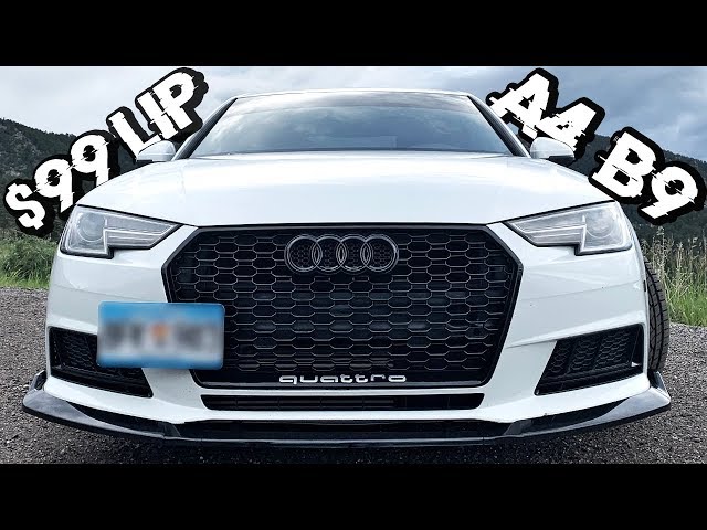 $99 Front Spoiler Lip from  on a 2017 Audi A4 B9 // RS4 Look - Simple  Mods on a Car 